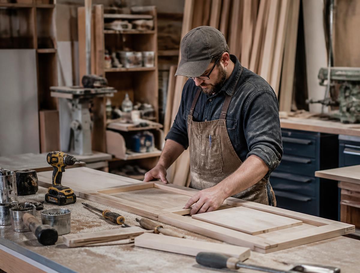 Atelier AZ Cuisine : assemblage des façades