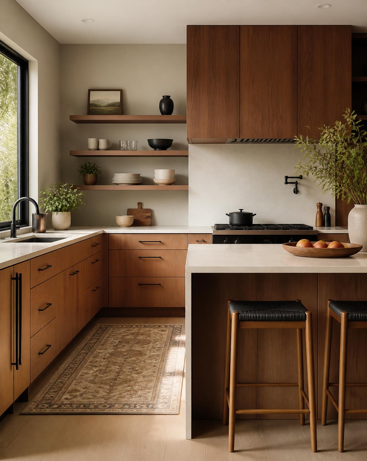 Cuisine Atlas — Chêne naturel et anthracite mat